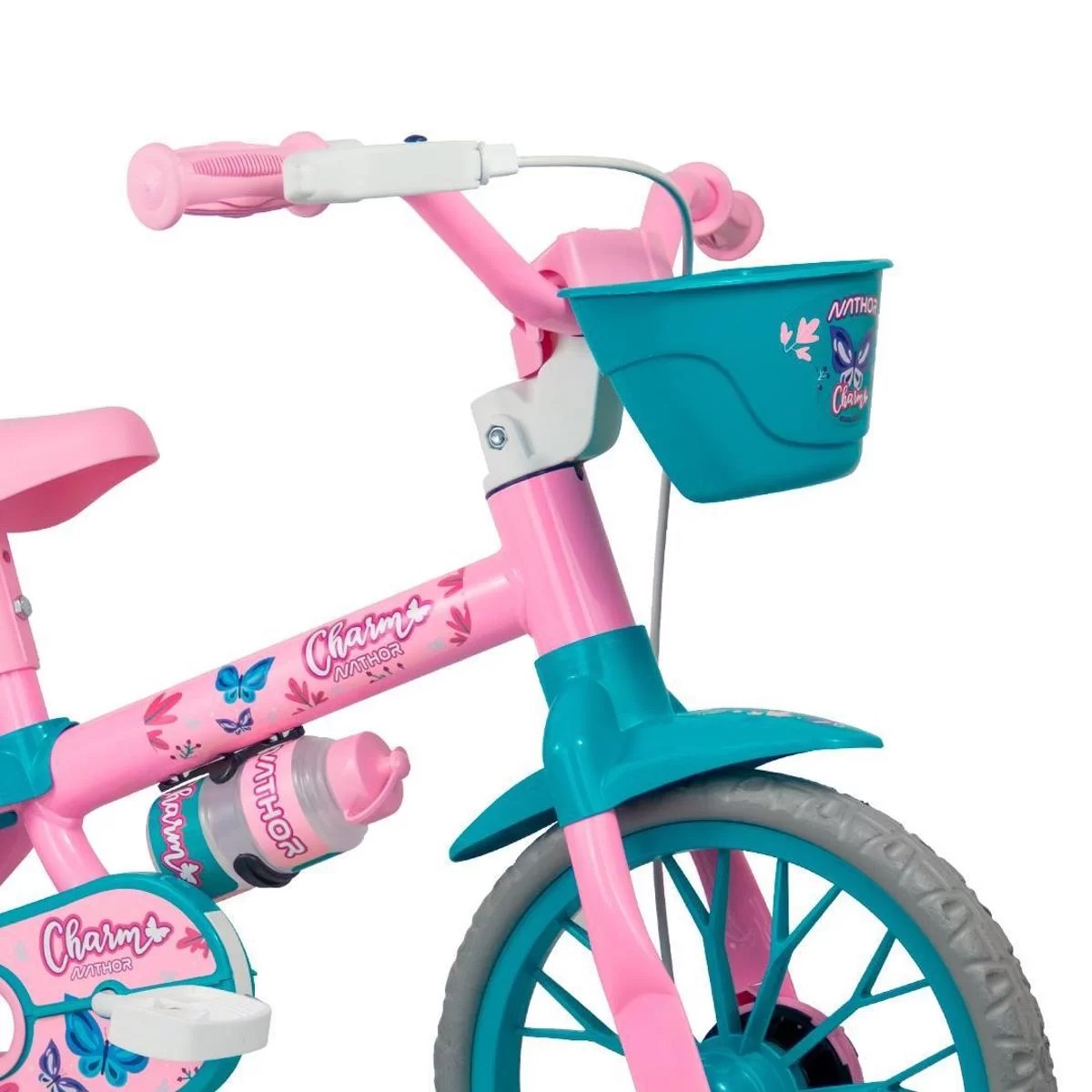 Triciclo Motoca Infantil Charm Nathor Rosa Azul Para Menina